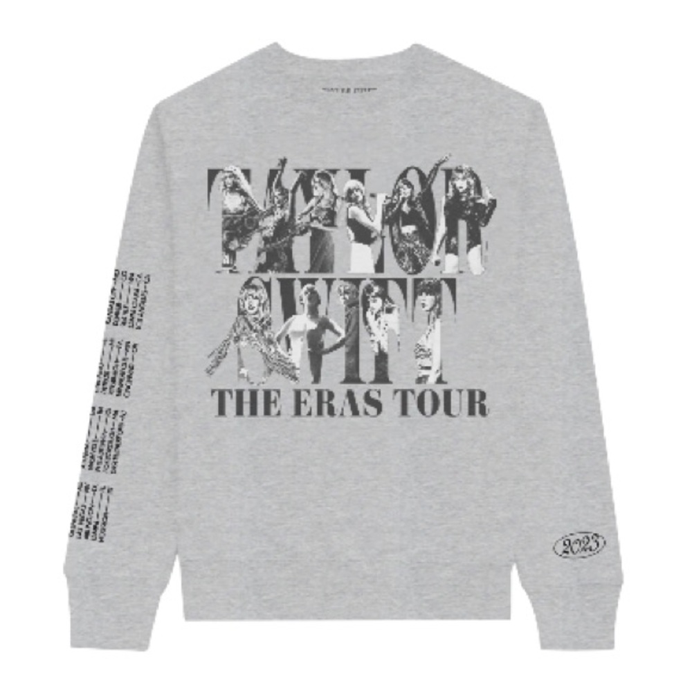 NEW Taylor Swift The Eras Tour Gray Crewneck